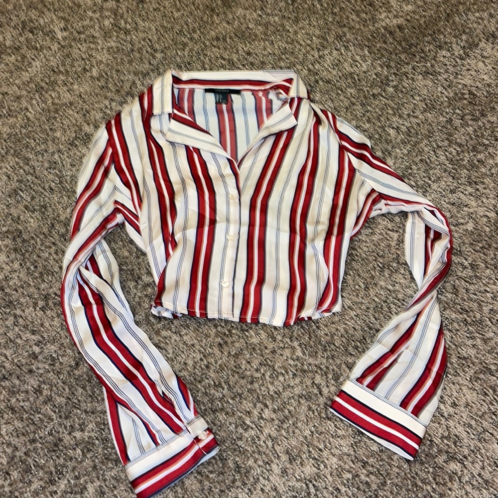 Long sleeve silk top button up
